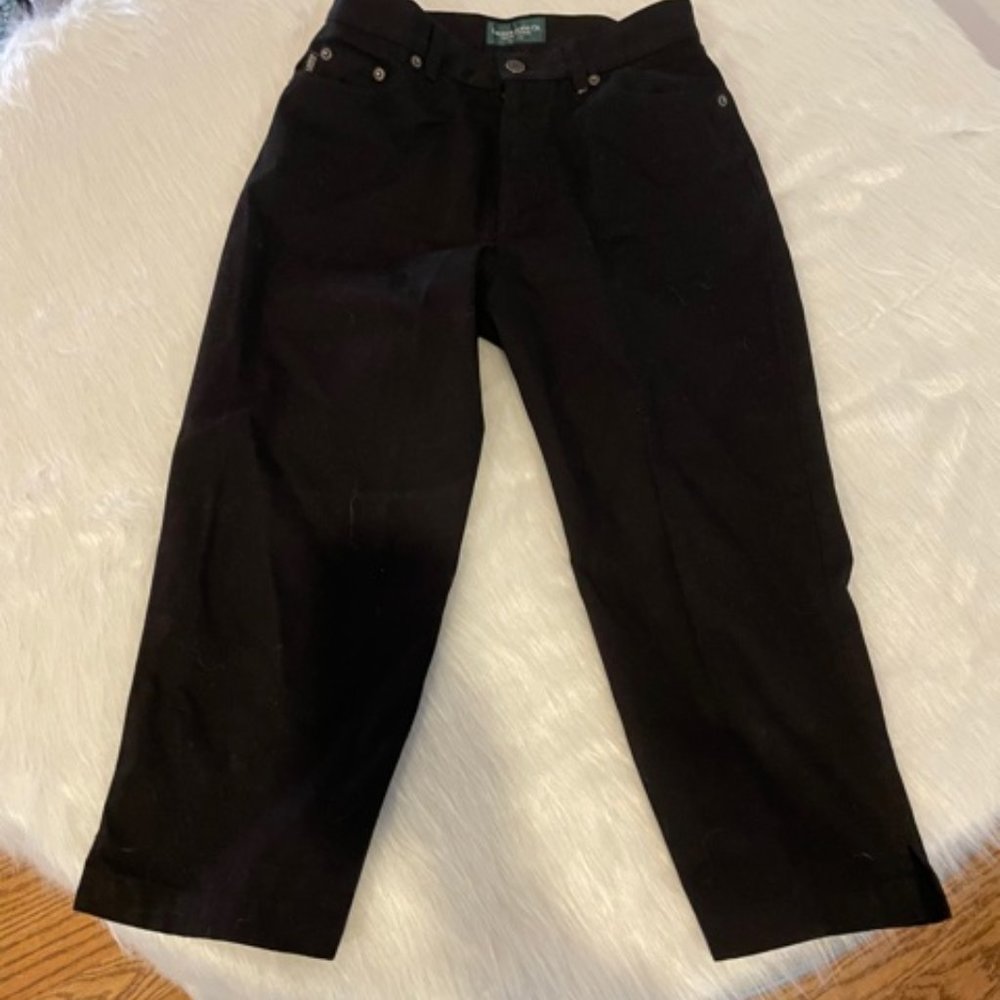 Ralph Lauren black capri jeans, petite
